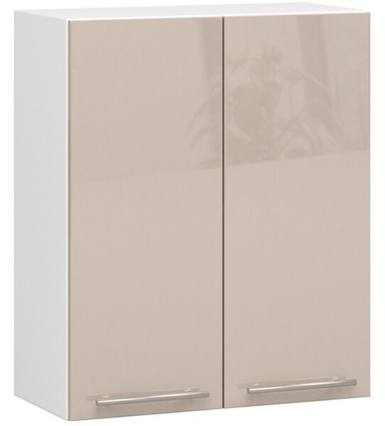 Kuchynská skrinka OLIVIA W60 H720 - biela/cappuccino lesk