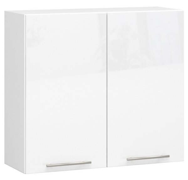 Kuchynská skrinka OLIVIA W80 H720 - biela/biely lesk