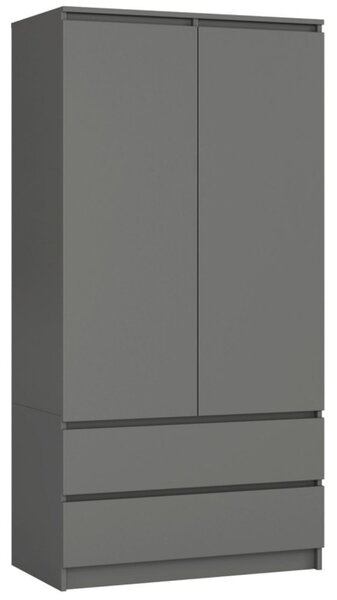 Šatníková skriňa S90 2D 2SZ CLP, grafit