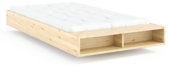 Jednolôžková posteľ z borovicového dreva bez čela s roštom 120x200 cm v prírodnej farbe Merge – Karup