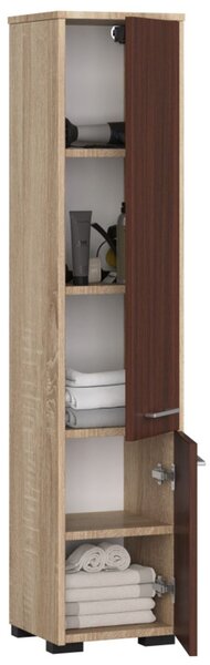 Kúpeľňová skrinka FIN 2D - dub sonoma/wenge