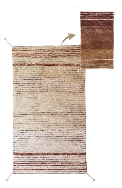 Bavlnený koberec v tehlovej farbe 80x140 cm Twin Toffee – Lorena Canals