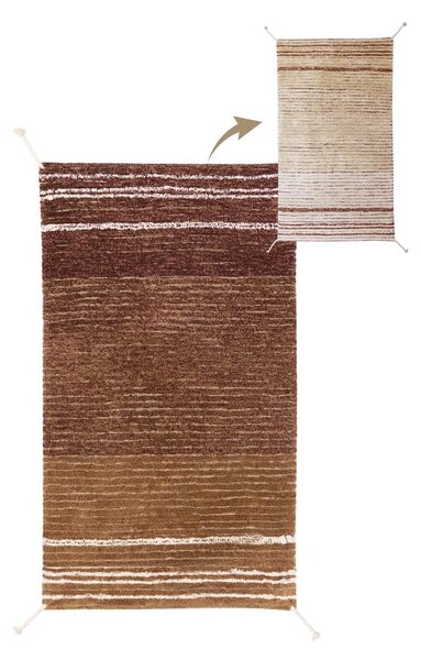 Bavlnený koberec v tehlovej farbe 80x140 cm Twin Toffee – Lorena Canals