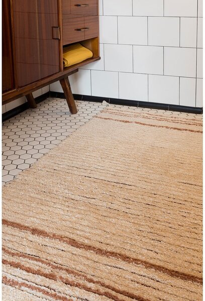 Bavlnený koberec v tehlovej farbe 80x140 cm Twin Toffee – Lorena Canals
