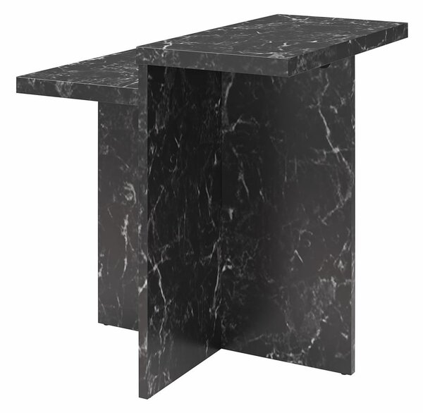 Čierny konferenčný stolík v dekore mramoru 56x56 cm Brielle – CosmoLiving by Cosmopolitan