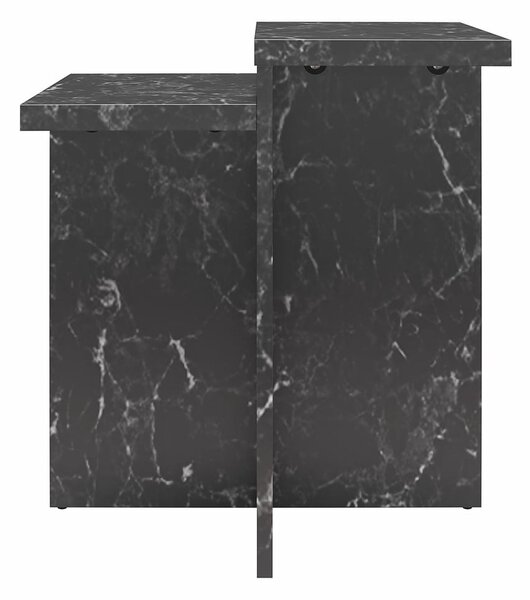 Čierny konferenčný stolík v dekore mramoru 56x56 cm Brielle – CosmoLiving by Cosmopolitan