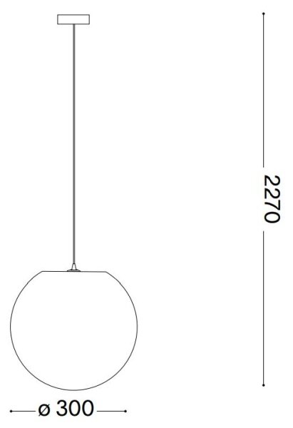 Ideal Lux - Luster na lanku CARTA 1xE27/25W/230V pr. 30 cm biela