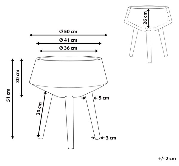 Stojanový kvetináč zlatá čierna oxid horečnatý ⌀ 50 cm okrúhly tvar geometrický etnický vzor drevené nohy moderný štýl interiér exteriér