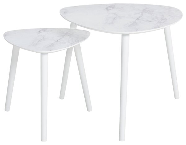 SADA ZASÚVACÍCH STOLÍKOV, viacfarebná, biela, drevo, 60/40/60/40/48/40 cm PBJ - Online Only obývacie izby, Online Only