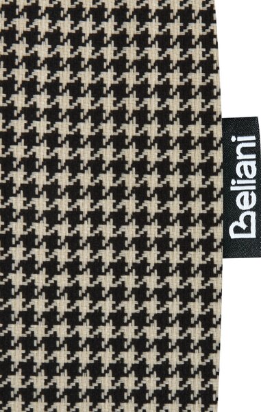 Súprava 2 jedálenských stoličiek tmavé drevo polyester kohútia stopa preglejka nohy z kaučukového dreva tradičný dizajn retro