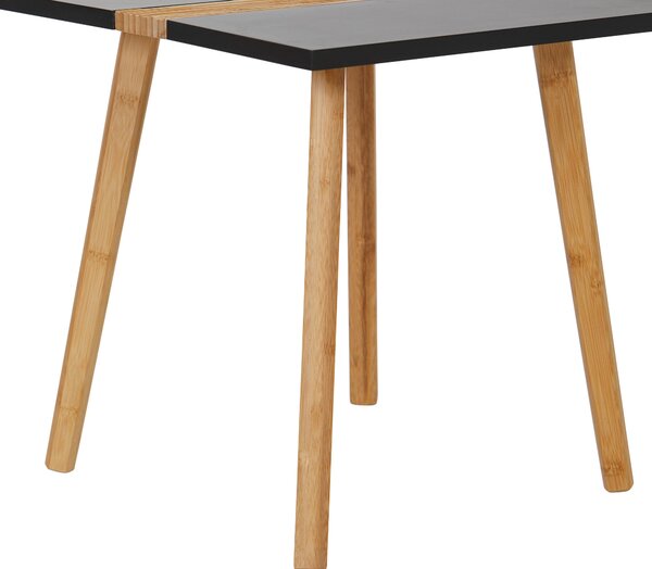 SADA ZASÚVACÍCH STOLÍKOV, prírodná farba, čierna, drevo, 60/40/60/40/45/40 cm MID.YOU - Online Only obývacie izby, Online Only
