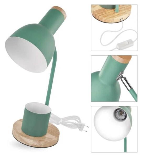 Stolná lampa POPPY 1xE27/25W/230V zelená