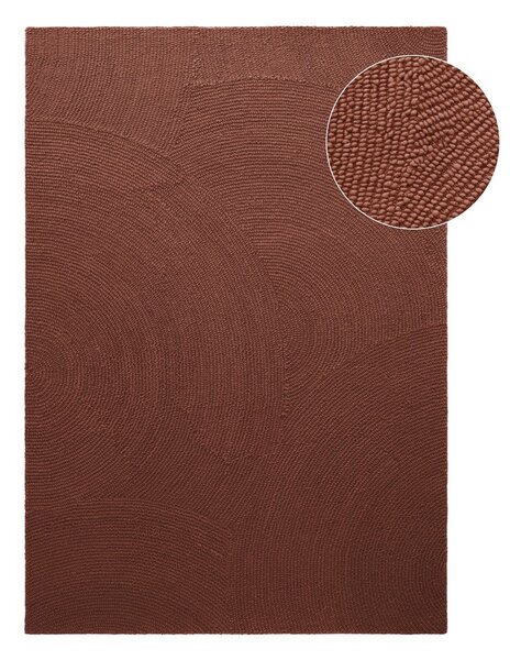 Ručne tkaný vlnený koberec v tehlovej farbe 80x150 cm Calmio – Hanse Home