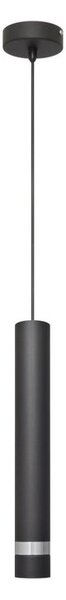 LED Luster na lanku TUBA 1xGU10/4,8W/230V čierna/chróm