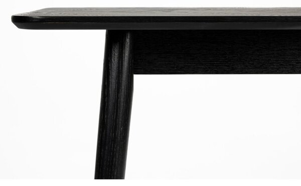 Čierny konferenčný stolík s doskou v dubovom dekore 60x120 cm Fabio – White Label