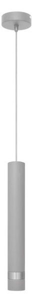 LED Luster na lanku TUBA 1xGU10/4,8W/230V šedá/lesklý chróm