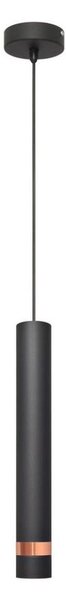LED Luster na lanku TUBA 1xGU10/4,8W/230V čierna/medená