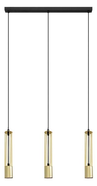 LED Luster na lanku BARS 3xGU10/4,8W/230V zlatá