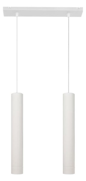 LED Luster na lanku TUBA 2xGU10/4,8W/230V biela
