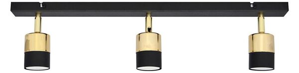 LED Bodové svietidlo TUBSSON 3xGU10/4,8W/230V čierna/zlatá