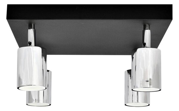 LED Bodové svietidlo TUNE 4xGU10/4,8W/230V matný chróm/čierna