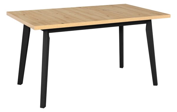 Rozkladací jedálenský stôl OSLO 5 - dub artisan/čierne nohy