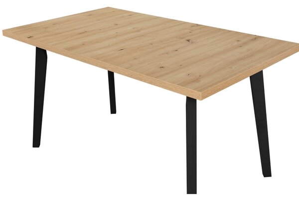 Rozkladací jedálenský stôl OSLO 5 - dub artisan/čierne nohy