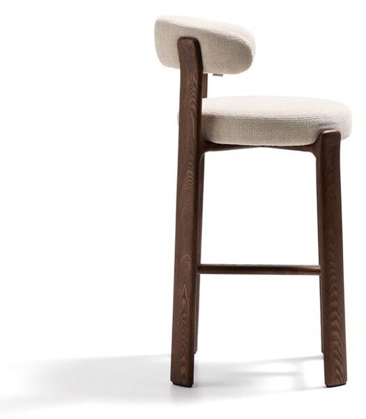 Béžová/v tmavo prírodnej farbe barová stolička z jaseňového dreva (výška sedadla 75 cm) Granite – Kave Home
