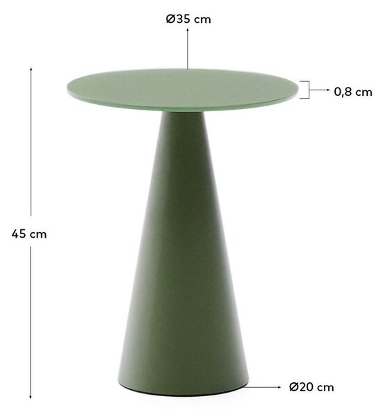 Okrúhly odkladací stolík so sklenenou doskou ø 35 cm Wilshire – Kave Home