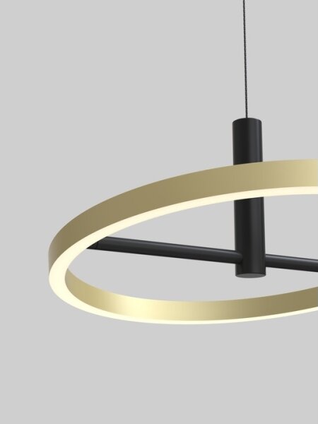 Wofi 6016-104L - LED stmievateľný luster na lanku BREST LED/19W/230V čierna/zlatá