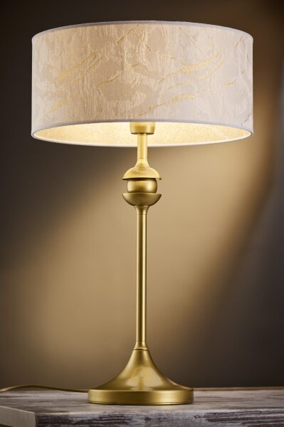 Jupiter 2112 - Stolová lampa KASZMIR 1xE27/15W/230V biela/zlatá/mramorový dekor