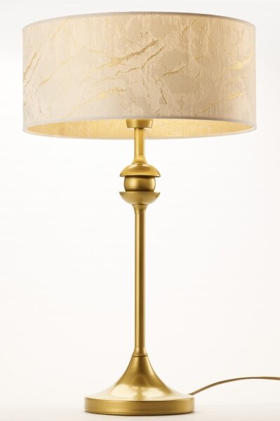 Jupiter 2112 - Stolová lampa KASZMIR 1xE27/15W/230V biela/zlatá/mramorový dekor