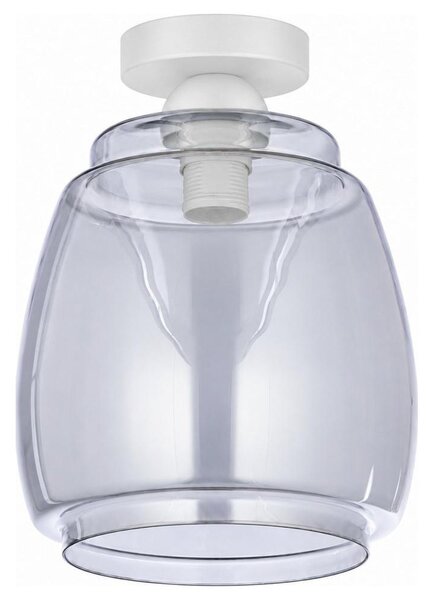 BRILAGI - LED Stropné svietidlo R GLASS 1xE27/60W/230V pr. 26 cm biela/dymová sivá