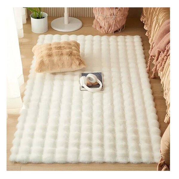 Slonovinový prateľný koberec 120x170 cm Bubble Emarald – Mila Home