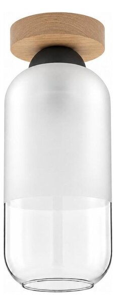 BRILAGI - LED Stropné svietidlo RETRO GLASS 1xE27/60W/230V priemer 14 cm dub/biela