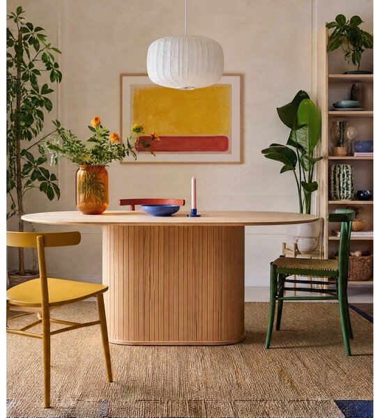 Jedálenský stôl s doskou v dubovom dekore 95x180 cm Nola – Unique Furniture