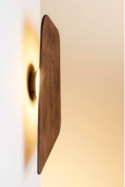 LED nástenné svietidlo BUTTON LED/4W/230V 41x25 cm orechový dekor