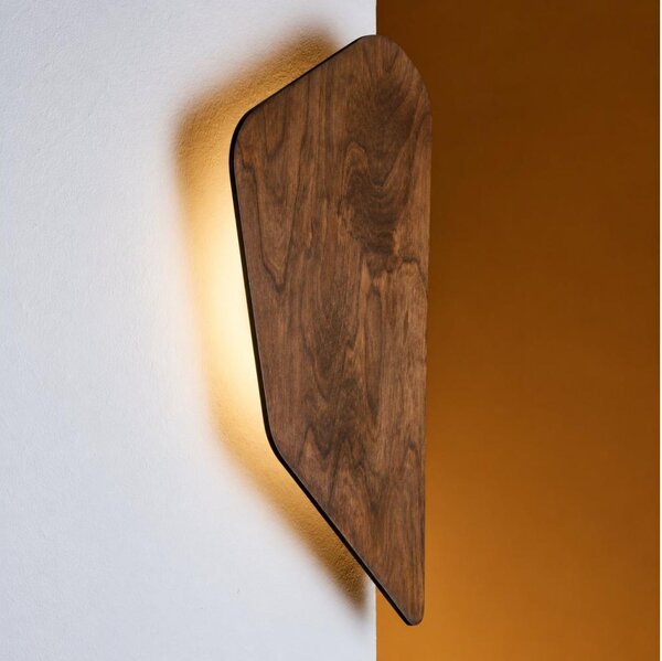 LED nástenné svietidlo BUTTON LED/4W/230V 33x16,5 cm orechový dekor