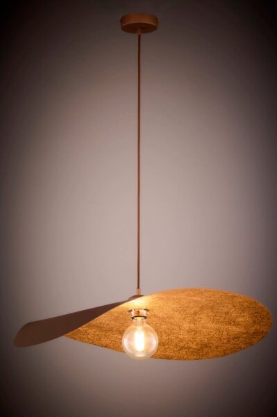 Luster na lanku LEAF 1xE27/15W/230V hnedá/medená