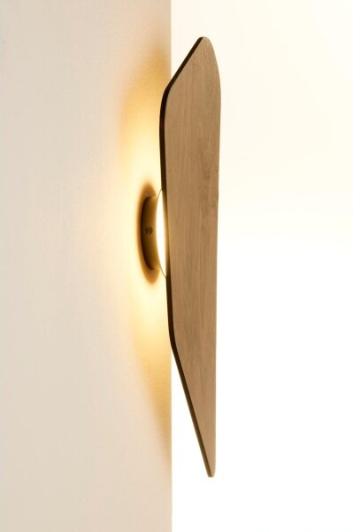 LED nástenné svietidlo BUTTON LED/4W/230V 33x16,5 cm orechový dekor