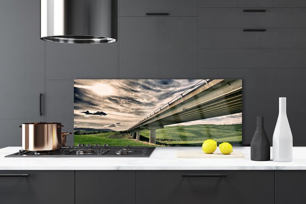 Nástenný panel  Diaľnica most údolie 125x50 cm