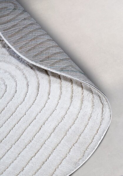 Biely okrúhly koberec ø 160 cm Panglao New York White – Elle Decoration