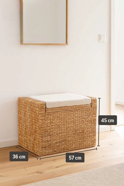 Taburet MONO PLUS, vodný hyacint, výška 45 cm, natur