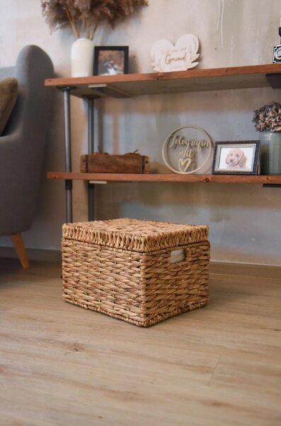 Dekoračný box KIRA, vodný hyacint, šírka 41 cm, natur