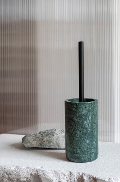 Tmavozelená mramorová WC kefa Marble – Mette Ditmer Denmark