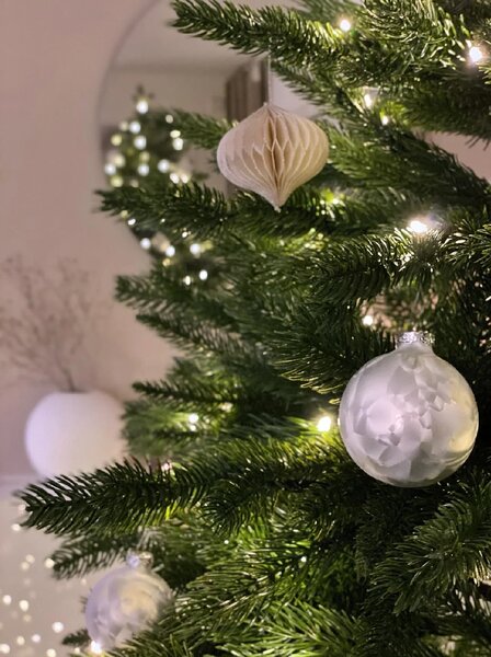 Svietiaci umelý vianočný stromček NORDMANN LED, výška 210 cm, plast, zelená