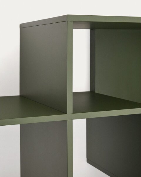Zelený modulárny policový systém 80x80x25 cm Ina – Kave Home