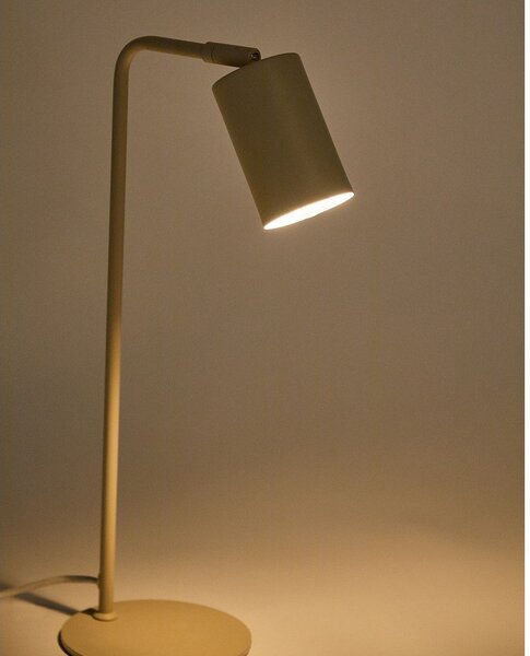 Béžová kovová stolová lampa (výška 49 cm) Manie – Kave Home