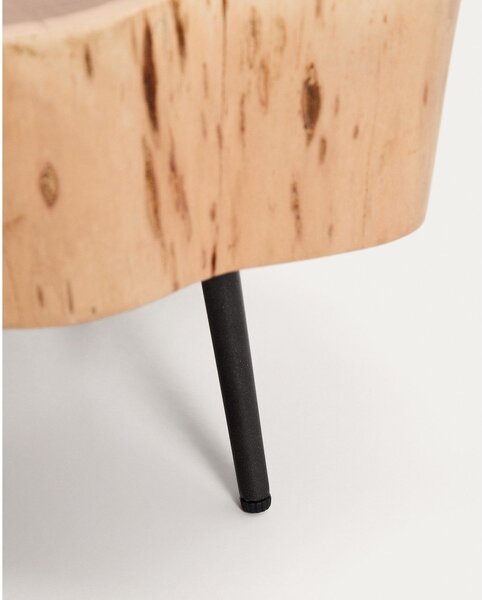 Okrúhly konferenčný stolík s doskou z akácie v prírodnej farbe 49x47 cm Tanive – Kave Home