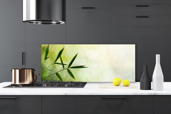 Nástenný panel  Listy dážď 125x50 cm